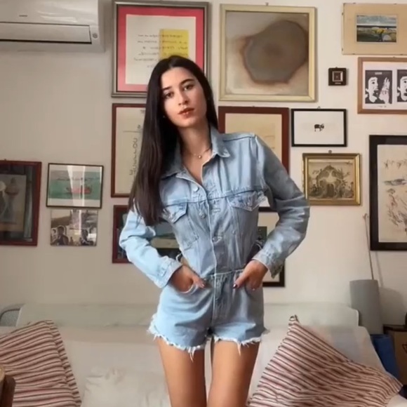 - - Zara denim cut out jumpsuit - Picture 4 of 8